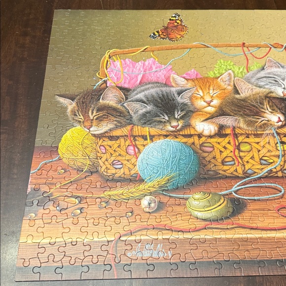 Cobble Hill “Basket Case” 500 Piece Cat Puzzle. Complete - Picture 4 of 5